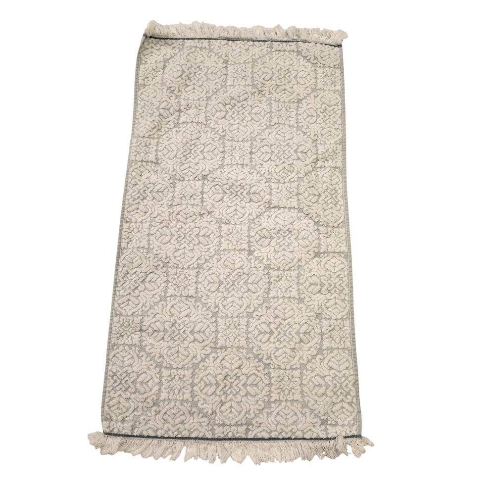 Bianca Sculpted Hand Towel Fringed (1) Made In Portugal 100% Cotton‎